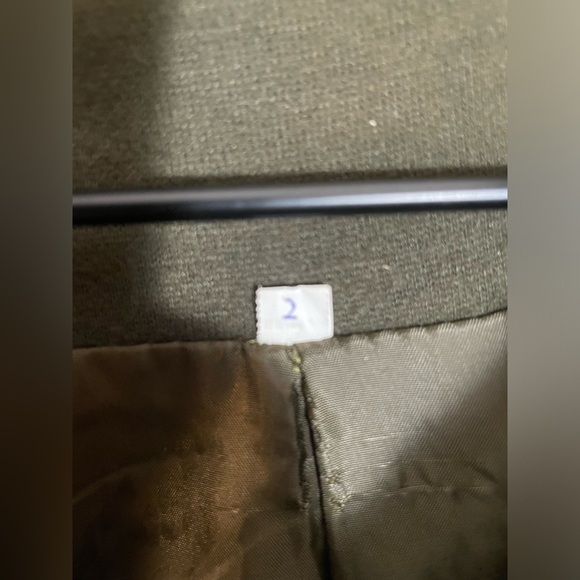 Women’s Olive Green Hooded Sweatshirt Jacket Full Zip Size 2 - Picture 2 of 13